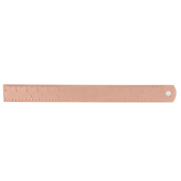 Thickened Straight Copper Ruler 0~150mm Mini Copper Ruler Drawing Accessories Copper 15cm Scale 1.5mm Thick