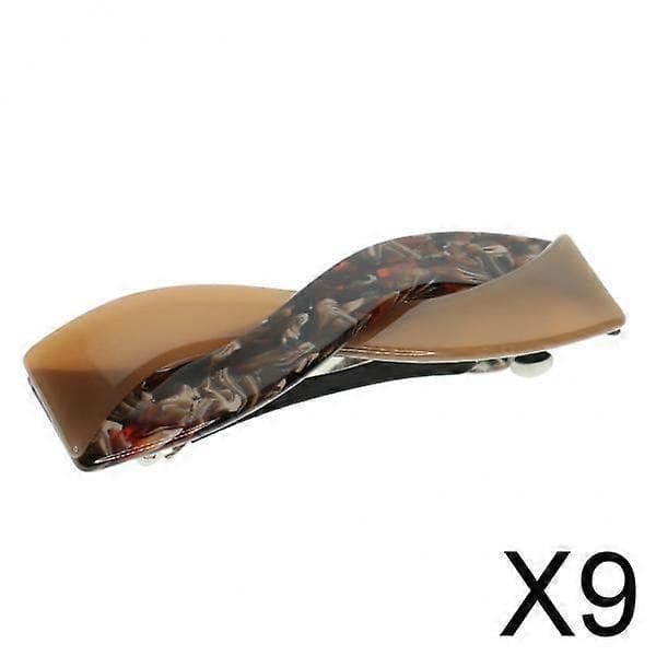 9x Hårklemme i Fransk Acetat Hårbånd Hårspenner Tilbehør