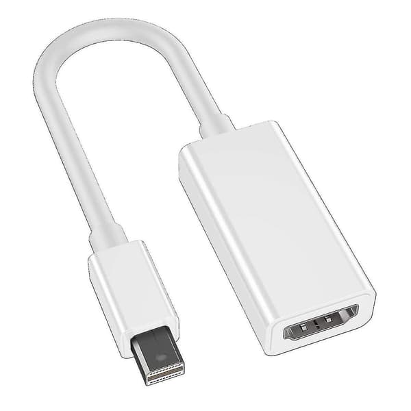 Mini DP til HDMI hunadapterkabel - Hvid (Sort)