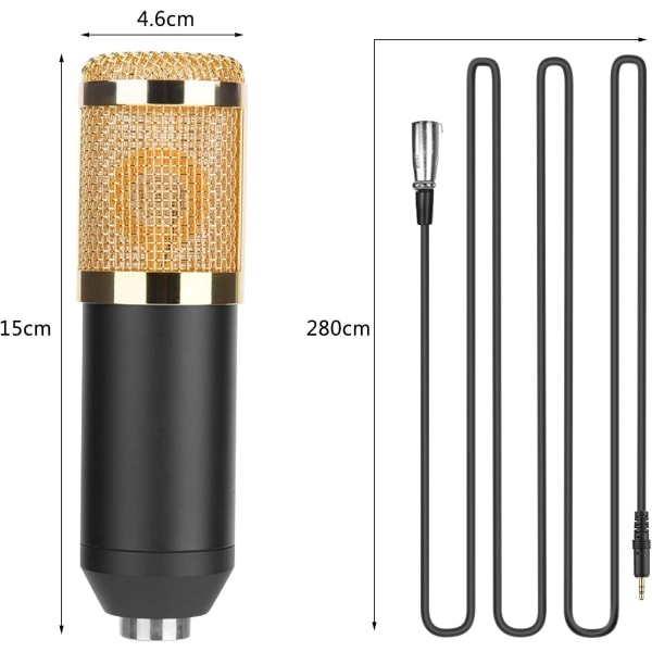 Kondensormikrofonkit, USBmikrofonsats USBplug och playanslutning för sändningar
