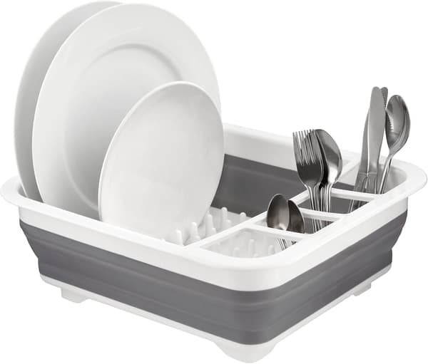 Fällbart diskställ med bestickavdelare 34.5*28*10 34.5*28*10