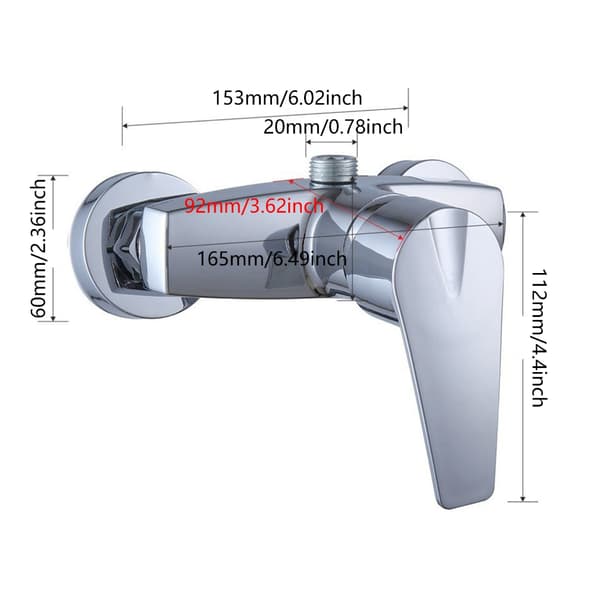 Stylish Shower Mixer with Single Lever, Wall Mounted