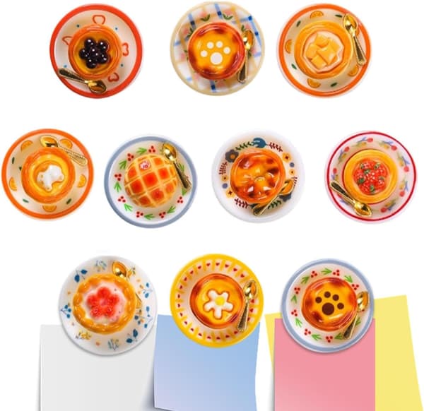 magneter til mad, 10 stk, Mini-desserter af harpiks, søde -