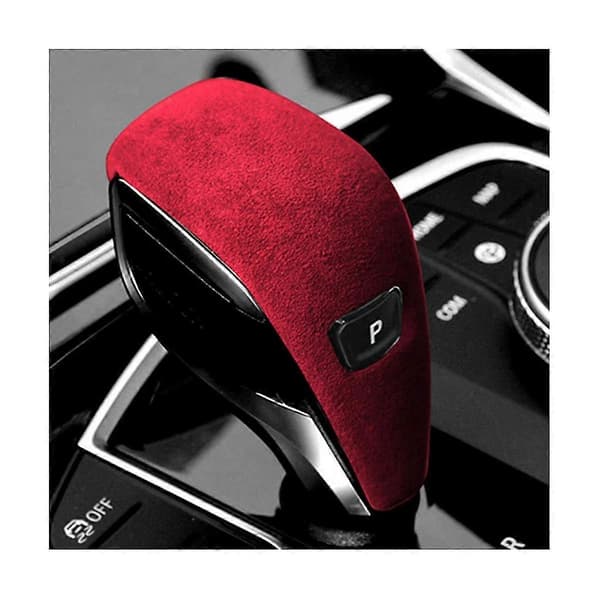 For 3 Series 20-23 Red Tumbled Leather Gear Shift Cover Protective Case