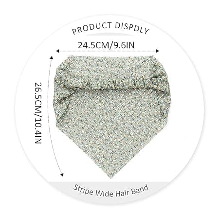 3-pack blommiga chiffong elastiska hårband med trekantiga bandanas