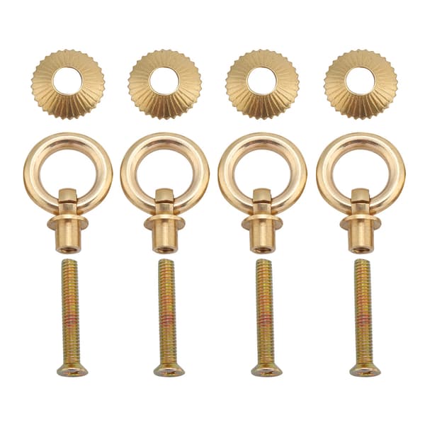 4pcs/pack Mini Simple Vintage Pull Rings Cosmetic Box Jewelry Box Fastener Handle Brass