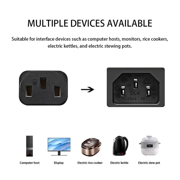 3-stifts adapter Power Universal förlängningskabel för datorvärdar 1PCs 1PCs