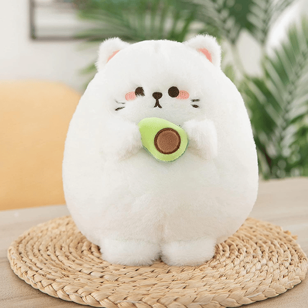 Kawaii søt katt myk leke (hvit, 25 cm), karneval bursdagsgave til venner