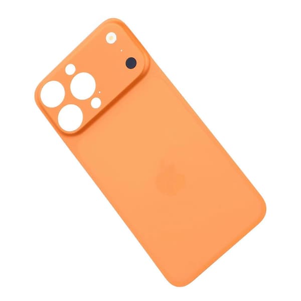 Bakfilm til iPhone 15 Pro Max - Forvandle til 17 Pro Max Full Dekning PMMA Telefonbeskytter Oransje