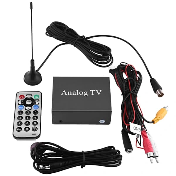 Car DVD Player Analog TV Tuner Strong Signal Box with Antenna Remote Control