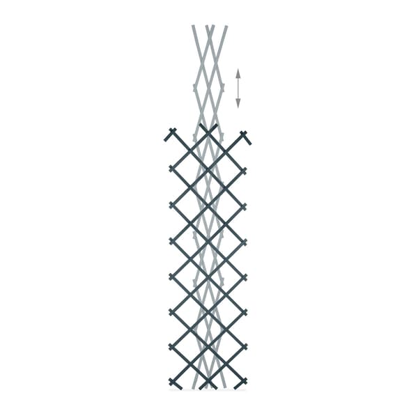 180 cm Extendable Trellis Set of 3 Grey 2070
