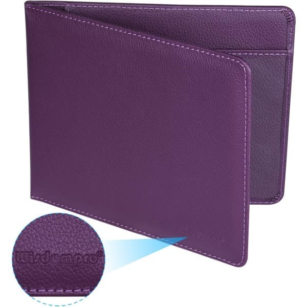 PU-läder Blå Parkeringsbricka och Timerhållare Plånboksfodral, Diskret Skydd för Handikapparkeringstillstånd, Hologramsäkert Lila Purple