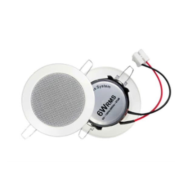 2X Bathroom 3 inch 8 Ohm 6W Passive Ceiling Speaker Moisture-proof Recessed Ceiling Speaker Sound Quality Background White White
