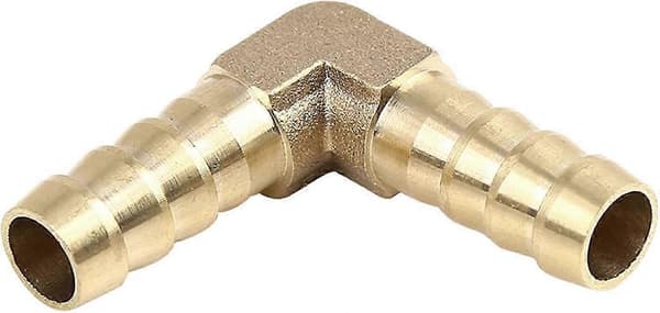 10 mm slangböj mässingskoppling för luft, vatten, olja, 5 st