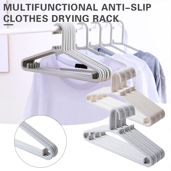 10st Collar Protector Clothes Hanger Household Non-marking Stable Hanger for Suit Jacket Coat White White