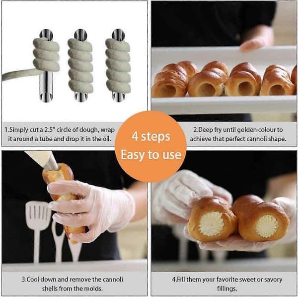 15 st Bakformar i Rostfritt Stål Schaumrollen Silver 12.5*2.5 cm