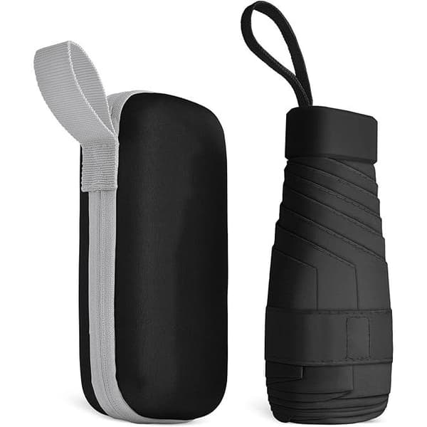 Reseparaply, 6-Rib Mini Paraply, Litet UV-paraply, Vindtätt Hopfällbart Paraply