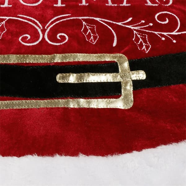 Röd sammets julgransmatta julgransdekoration