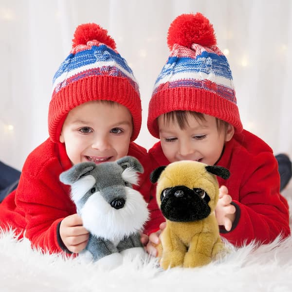 21 cm kosedyr kastepledd liten dukke, myk fluffy valp