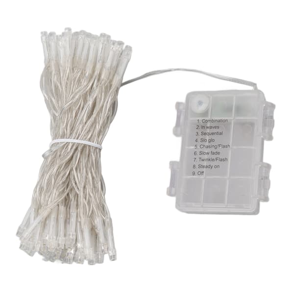 Dimmable LED String Lights with Timer, Battery Operated Remote Control, Outdoor String Lights for Garden, Porch, 10 Meters, 100 Lights