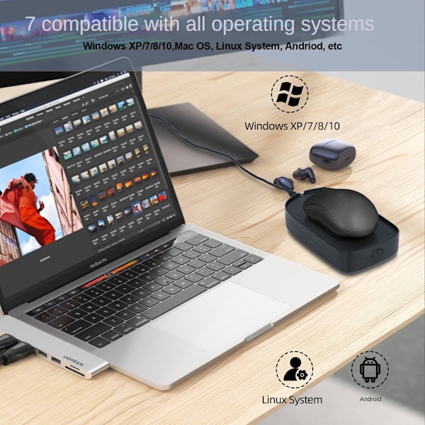 USB Mouse Mover Jiggler with On/Off Switch for Computer Wake Up, Keeps Computer Active