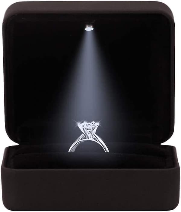 Forlovelsesring LED-lys Ringeske Smykkeskrin