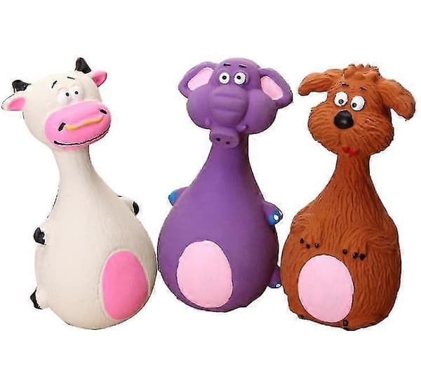 Hunde tegneserie tygge-resistent molar latex legetøj