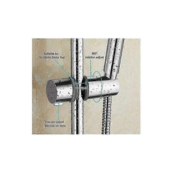 Utskiftbar håndholdt dusjholder, forkrommet ABS-dusjhodeholder, 18-25MM justerbar diameter
