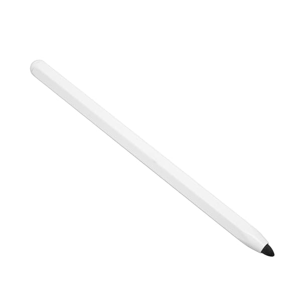 Universal Stylus Pen High Sensitivity Soft Fiber Tip Aluminum Alloy Tablet Stylus With 2 Replaceable Tips for Mobile Phone White