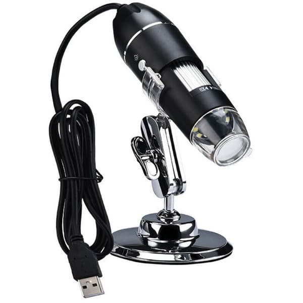 SHINING HOUSE 1000X USB Digital Microscope with 8 LED Lights, Metal Stand, Compatible with Windows & Mac