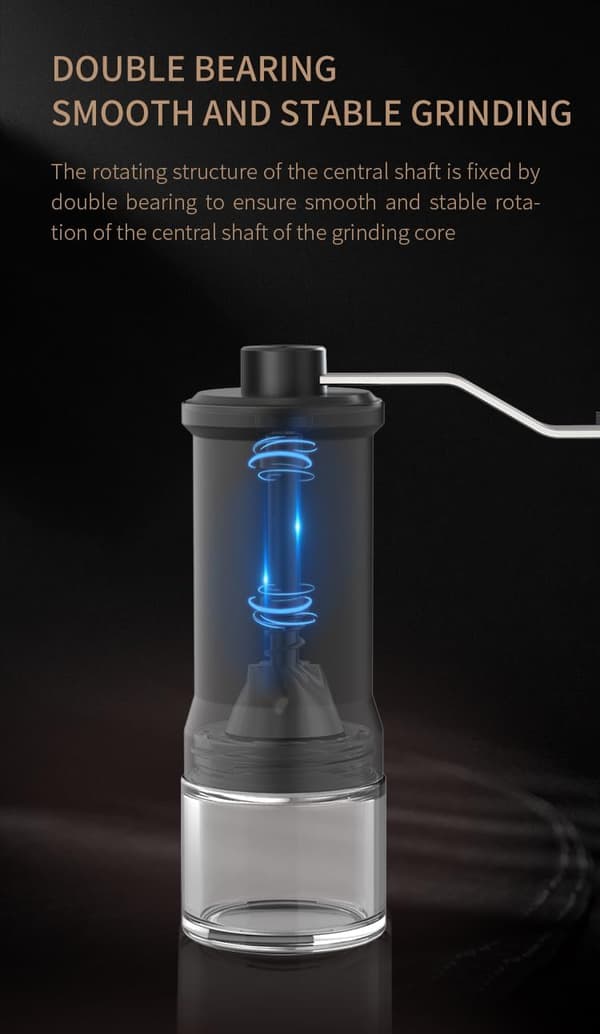 Manual Coffee Grinder, Hand-Operated Coffee Mill with High-Precision Ceramic Conical Burr, 30 Adjustable Settings