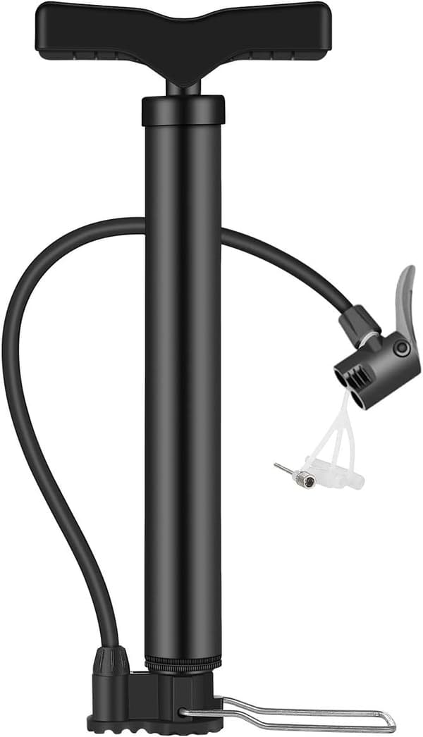 Bærbar fotpumpe med automatisk reverserende Presta & Schrader