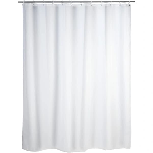 Duschdraperi 180x180 cm, Vitt Duschdraperi, Tvättbar Textil, 180x180 cm