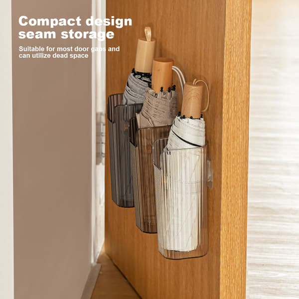 Wall Mounted Umbrellas Storage Rack Space Saving Wall Umbrellas Organizer for Door Gray Gray