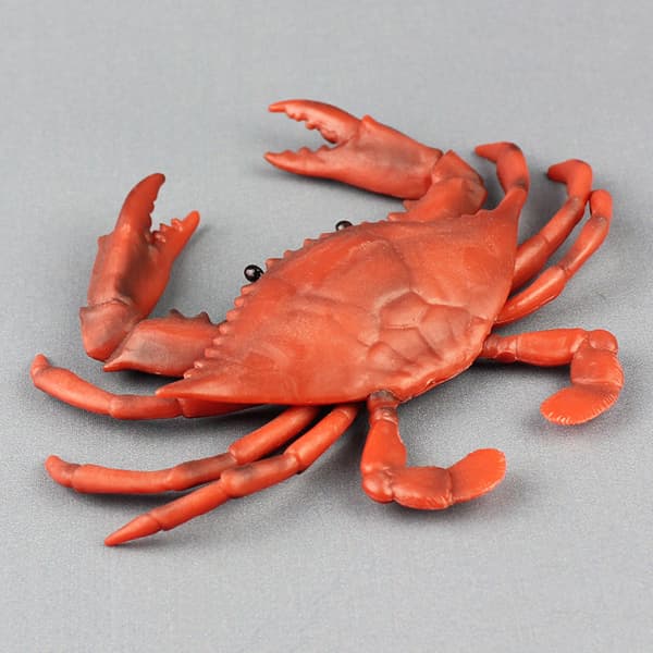 Børnelegetøj Realistisk Krabbe PVC Solid Ocean Havdyr Figur Model Børn Gave Green   Blue