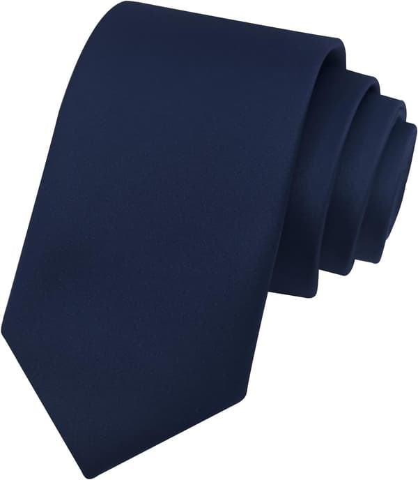 Gutteslips Barn Slips Ensfarget for Selvknyttet Halsslips Konfirmasjon Bryllup Uformelt (Alder 8-14) Marineblå - Navy