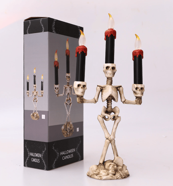 Halloween skjelett tre lys elektronisk dekorasjon lysende s