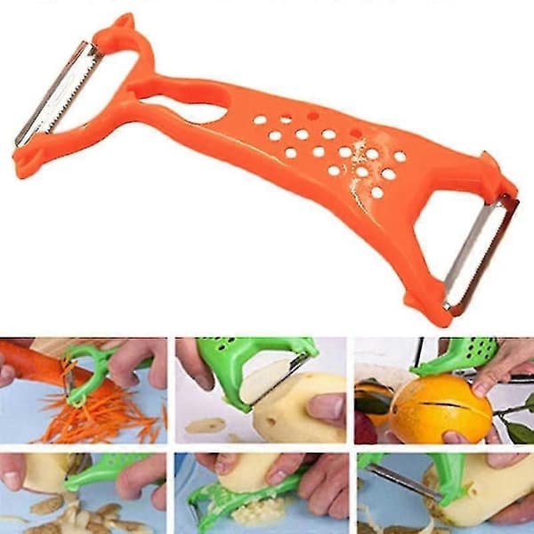 Vegetable and Fruit Peeler with Julienne Cutter and Slicer - Multifunctional Kitchen Tool