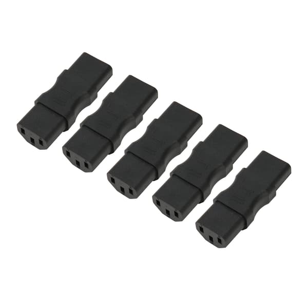 5 stk. IEC320 C13 til C13 strømadapter 2500W kabeladapterstik til bærbar computer Ups-stik PDU-kabinet