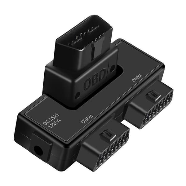 OBD2 One Divided into Two Adapter Cable 16-Pin 16-Core OBD Extension Cable Connector Adapter Cable Universal Dc5521