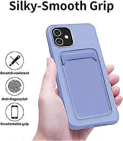 Flytande Silikon Plånboksfodral För Iphone 12, Iphone 12 Pro 6.1 Tum (2020)