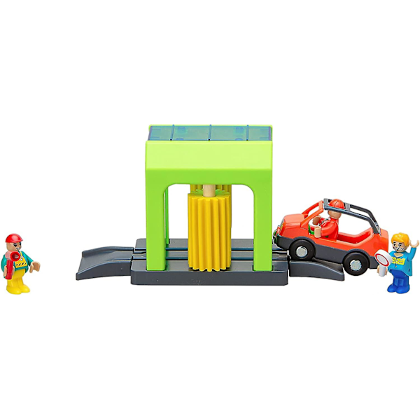 Simulation Car Wash Compatible Wooden Train Track Railway Set Toys For Kids (car Wash)