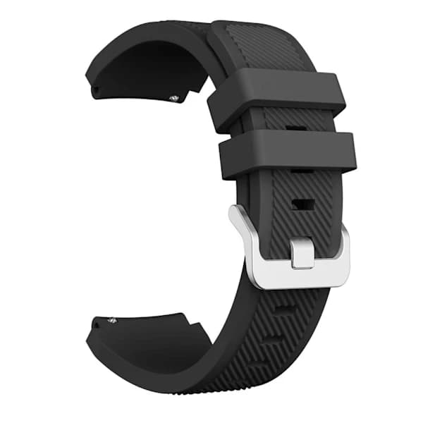 Silikone armbånd til Samsung Galaxy Watch 46mm Armbånd Sort Sort Svart