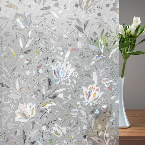 Privacy Window Film, Sun Blocking Removable Window Sticker, Decor