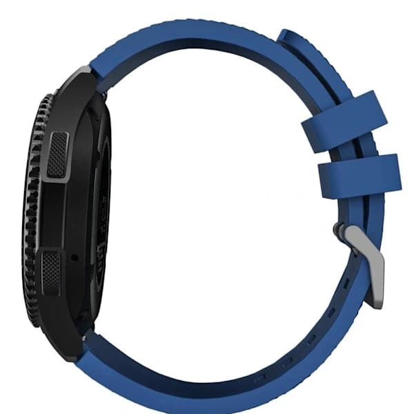 Silikone armbånd til Samsung Galaxy Watch 46mm Armbånd Sort Sort Svart