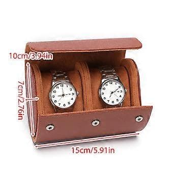 1/2/3Bit Klockbox Dammtät Klockförvaringslåda Mekanisk Klockförpackningslåda Samlingsgåva för Bröllopsfödelsedagspresent brun brown 2 brown 2