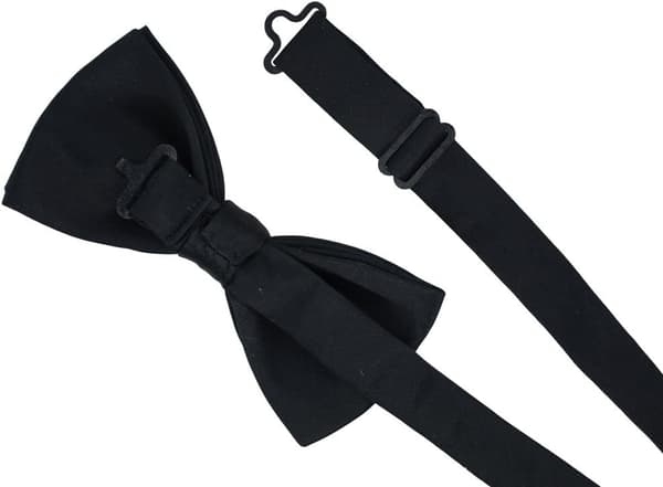 Sløyfe for menn i sateng, polyester, ferdigknyttet sløyfe, bryllup, str. One size, farge én.
