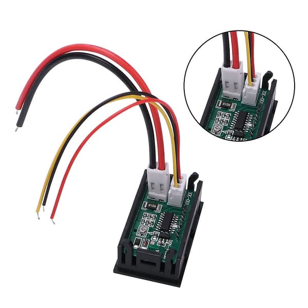 Delar 0,28 tommer LED Voltmeter Amperemeter Rød og Blå Detektor Spænding Amperemeter Panel Ampere Voltmeter DC 0-100V 10A til 12V 24V Ampere Volt
