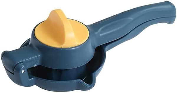 Manual Citrus Juicer - Easy to Squeeze Heavy Duty Lemon Squeezer Hand Press - Ergonomic Citrus and Fruit Juicer for Small Oranges Blue Blue