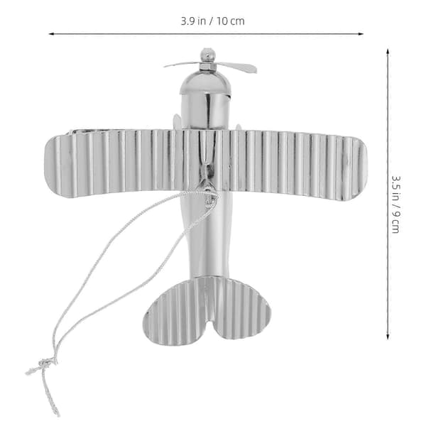 Metall flypynt retro flymodell 2-delt sett retro flydekorasjon, skrivebordsdekorasjon statuemodell
